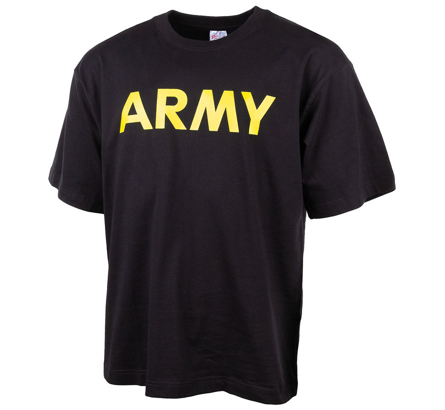 MFH - T-shirt  -  Zwart  -  "Army" bedrukt