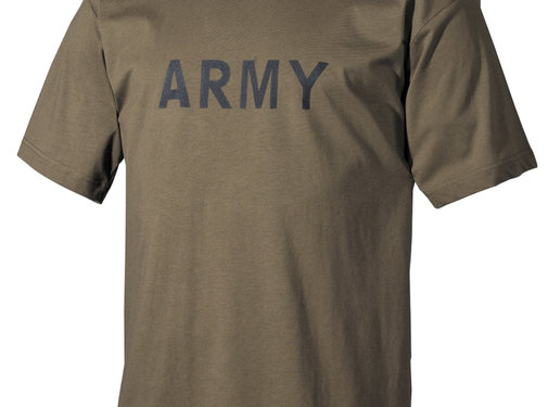 MFH MFH - T-shirt  -  Legergroen  -  "Army" bedrukt