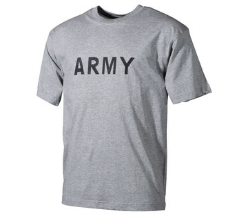 MFH MFH - T-shirt  -  Grijs  -  "Army" bedrukt