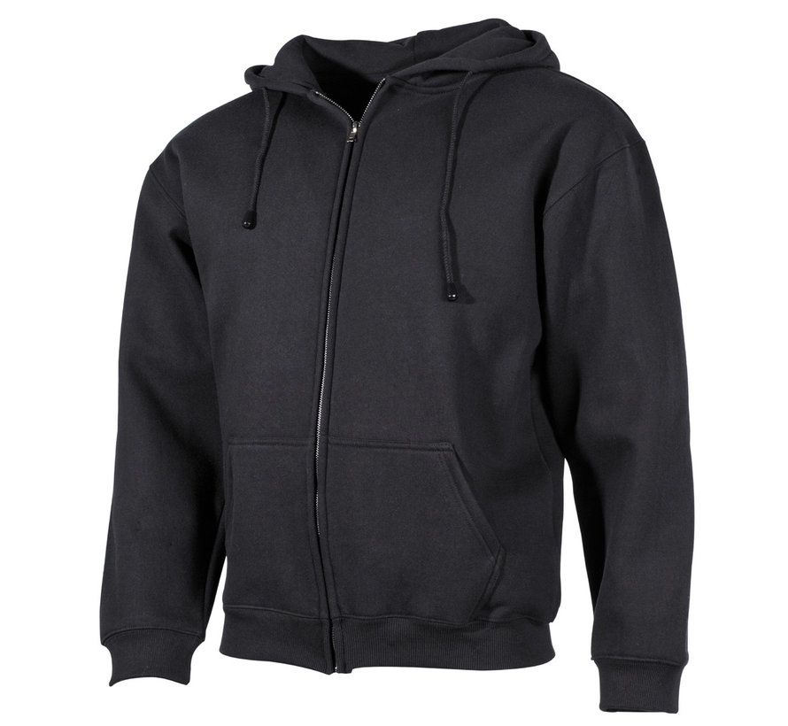 ProCompany - Vest met capuchon  -  "PC"  -  Zwart  -  340 g/m2