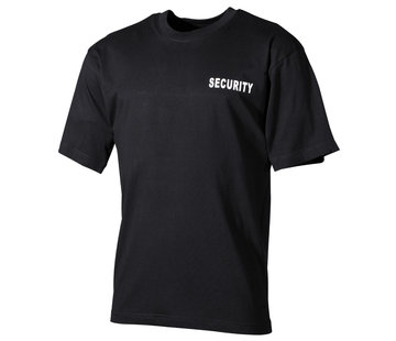 MFH MFH - T-shirt  -  Zwart  -  "Security" bedrukt