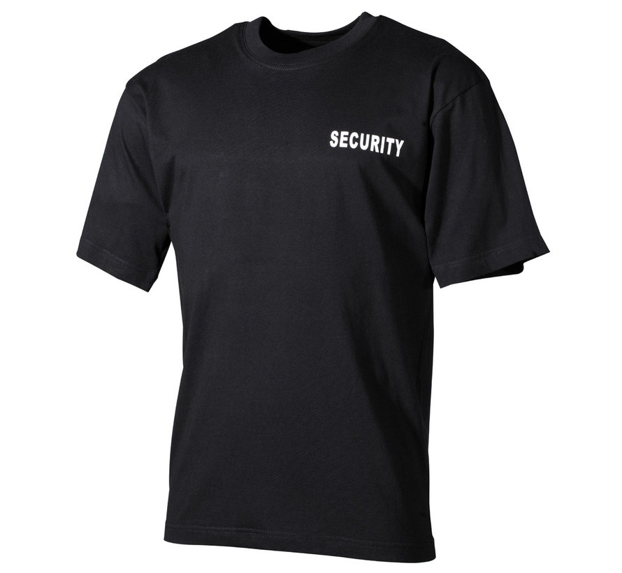 MFH - T-Shirt -  schwarz -  "Security" -  bedruckt