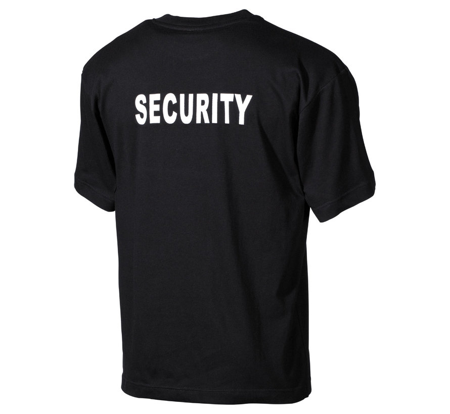 MFH - T-Shirt  -  Noir  -  "Security"  -  Imprimé