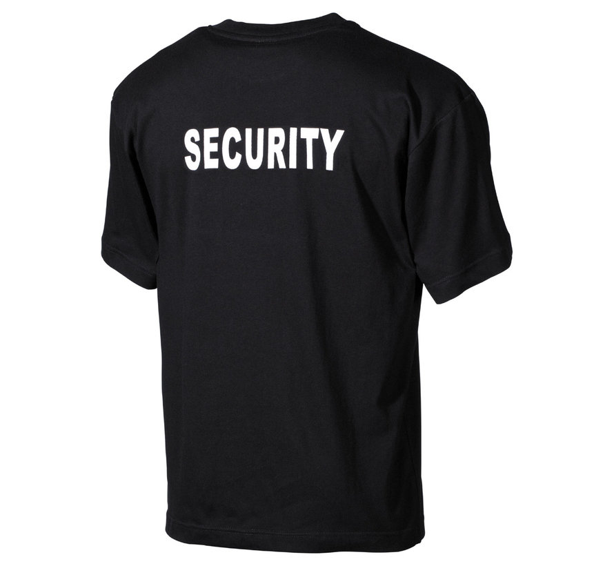 MFH - T-Shirt -  schwarz -  "Security" -  bedruckt