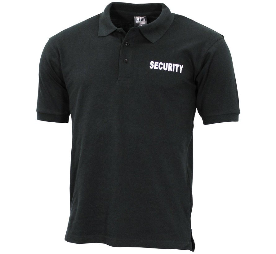 ProCompany - Poloshirt  -  Zwart  -  "Security" bedrukt
