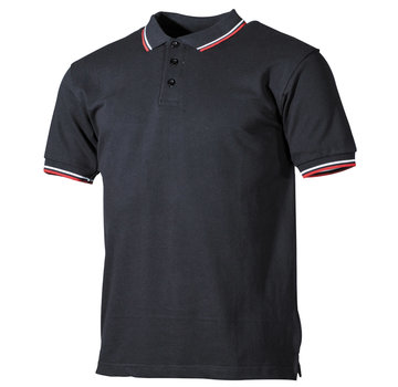 ProCompany ProCompany - Poloshirt -  schwarz -  rot-weiße -  Streifen -  mit Knopfleiste