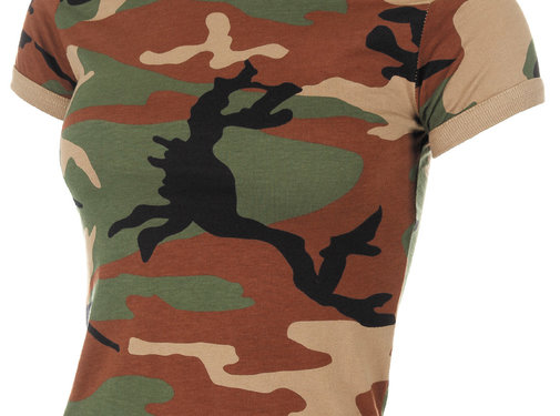 MFH MFH - US T-shirt  -  Dames  -  Woodland camouflage