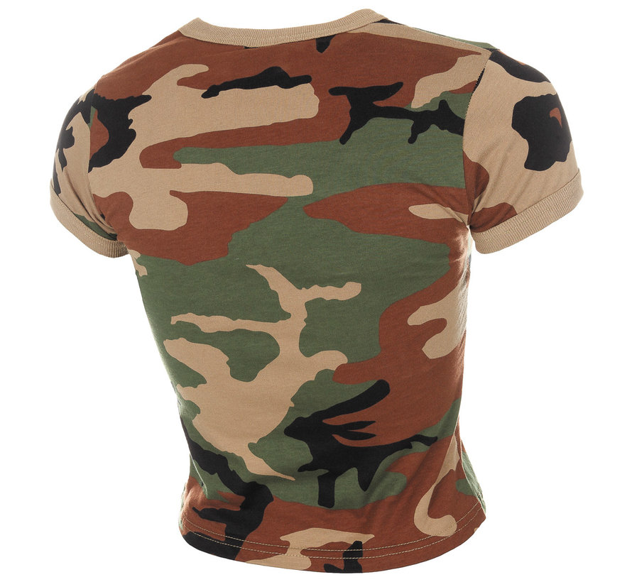 MFH - US T-Shirt  -  Dames  -  Woodland camouflage