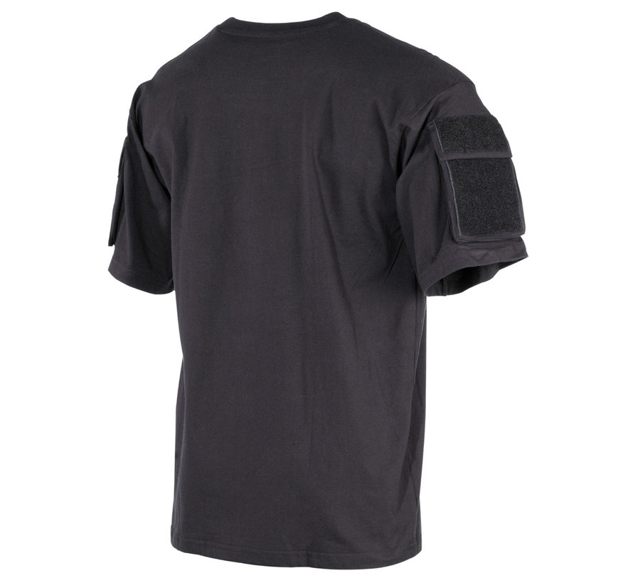 MFH - US T-Shirt -  halbarm -  schwarz -  mit Ärmeltaschen