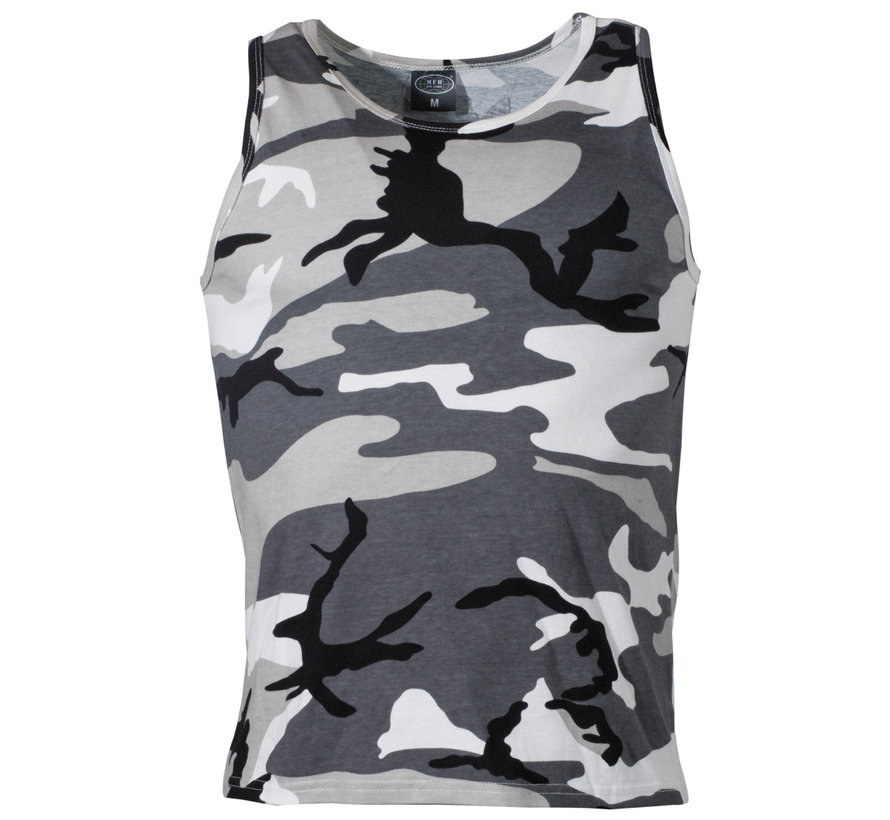 Camouflage t-shirt US tanktop met Urban camouflage print gemaakt van 100% katoen