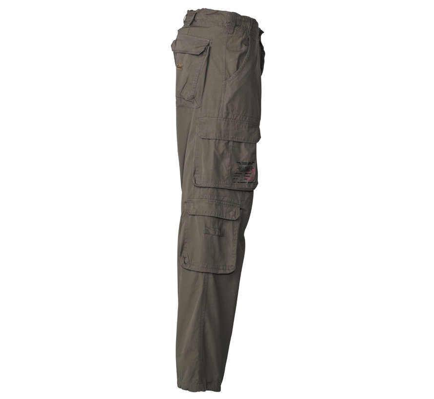 Pure Trash - Pantalon cargo  -  "Defense"  -  Olive  -  Pt  -  lavage de poubelle vintage