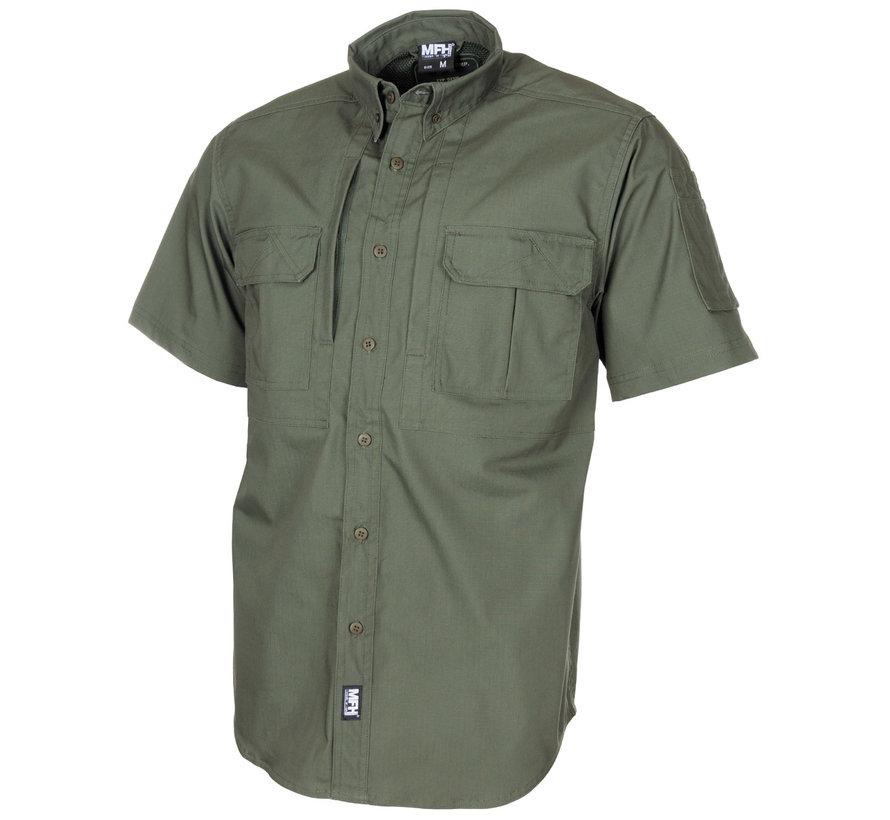 MFH High Defence - Shirt - "Attack" - Shortsleeve - Olive - Teflon - Rip stop