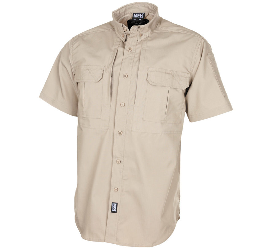 MFH High Defence - chemise - "Attack" - Manches courtes - kaki - Téflon - Arrêt Rip