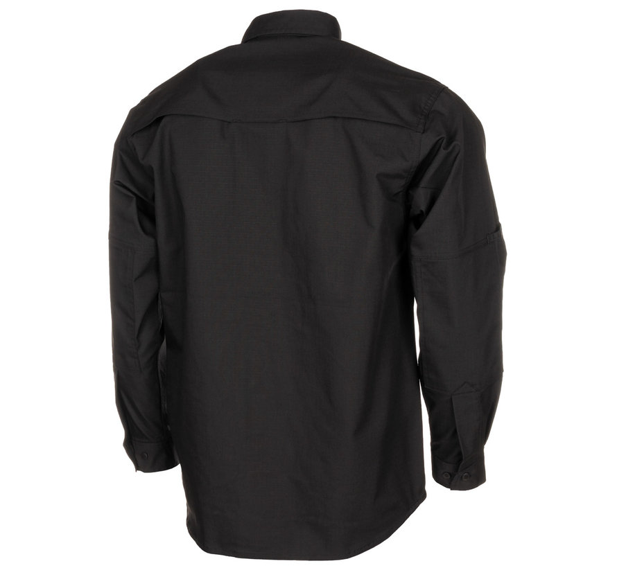 MFH High Defence - Hemd - "Attack" - langarm - schwarz - Teflon - Rip Stop