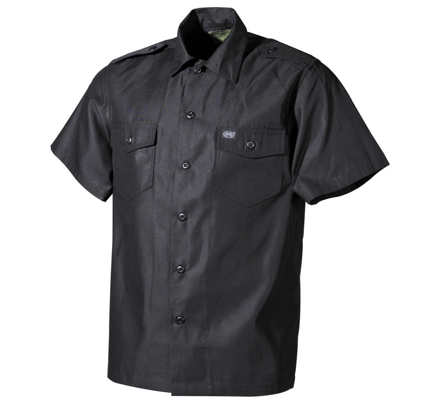 MFH - Chemise US  -  Manches courtes  -  Noir