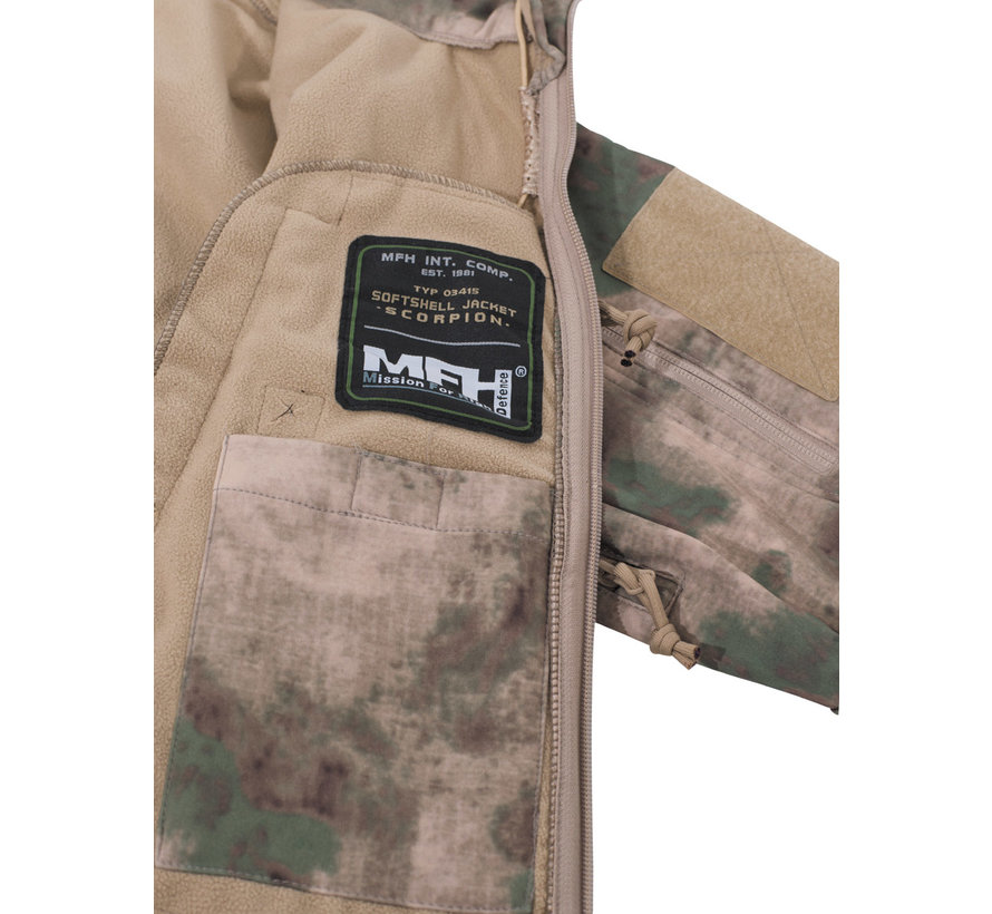 MFH High Defence - Veste Shell soft  -  "Scorpion"  -  HDT-camo FG