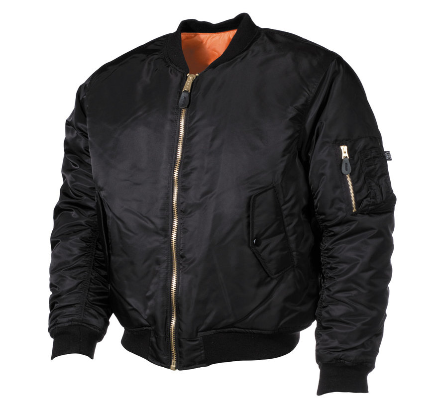 MFH - US Pilotenjacke MA1 -  schwarz