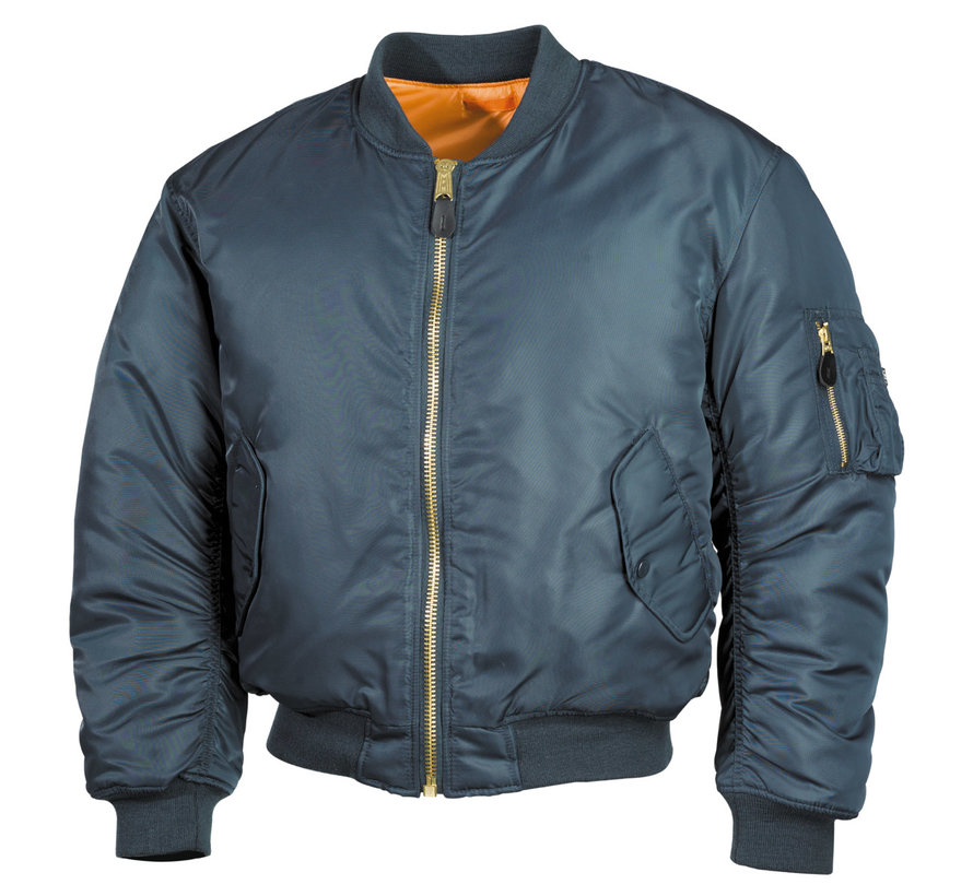 MFH - US Pilotenjacke MA1 -  alphablau