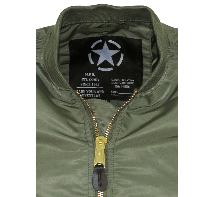 MFH - US Airforce Jacke MA1 -  oliv