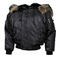 MFH - Amerikaanse Polar jas N2B  -  Zwarte  -  dik gevoerd