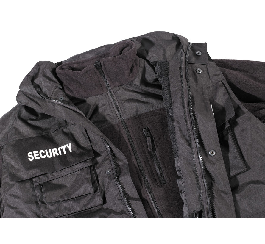 MFH - Jacke -  "Security" -  schwarz -  wasserdicht -  antistatisch