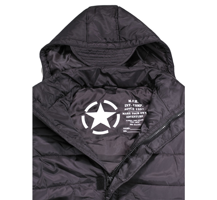 MFH - Vest - Zwarte - Fed - met afneembare kap