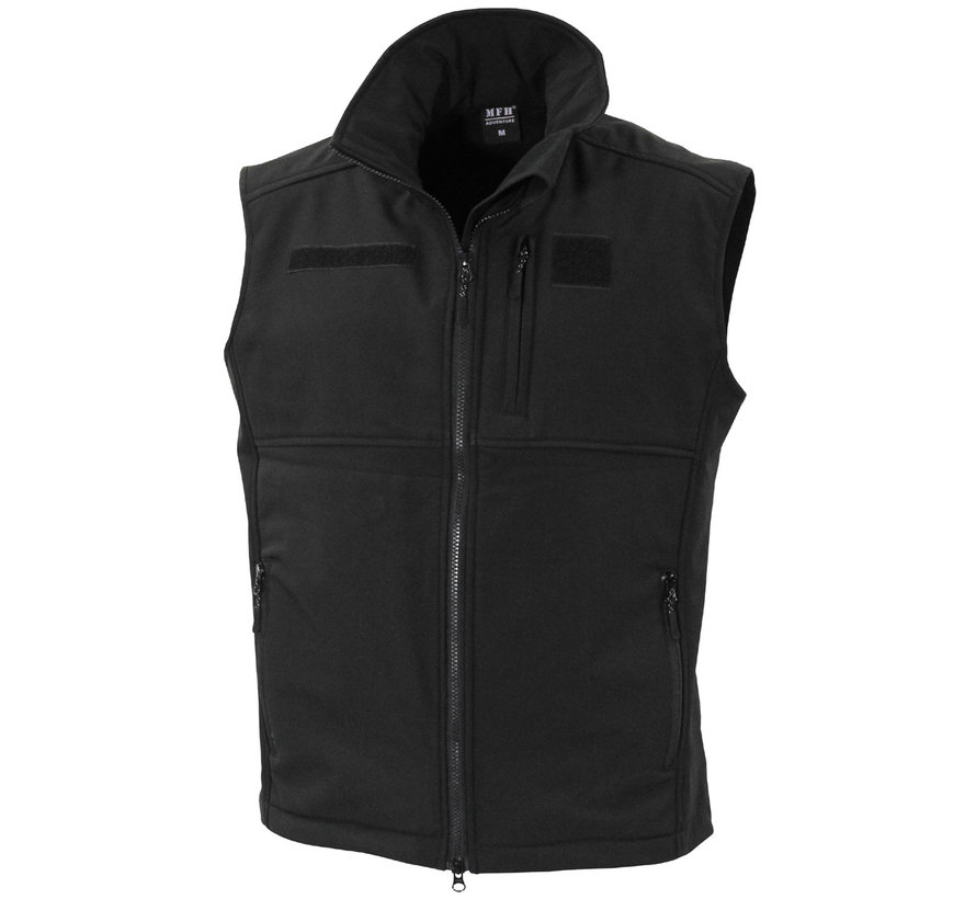 MFH - Zachte shell vest  -  "Allround"  -  Zwarte