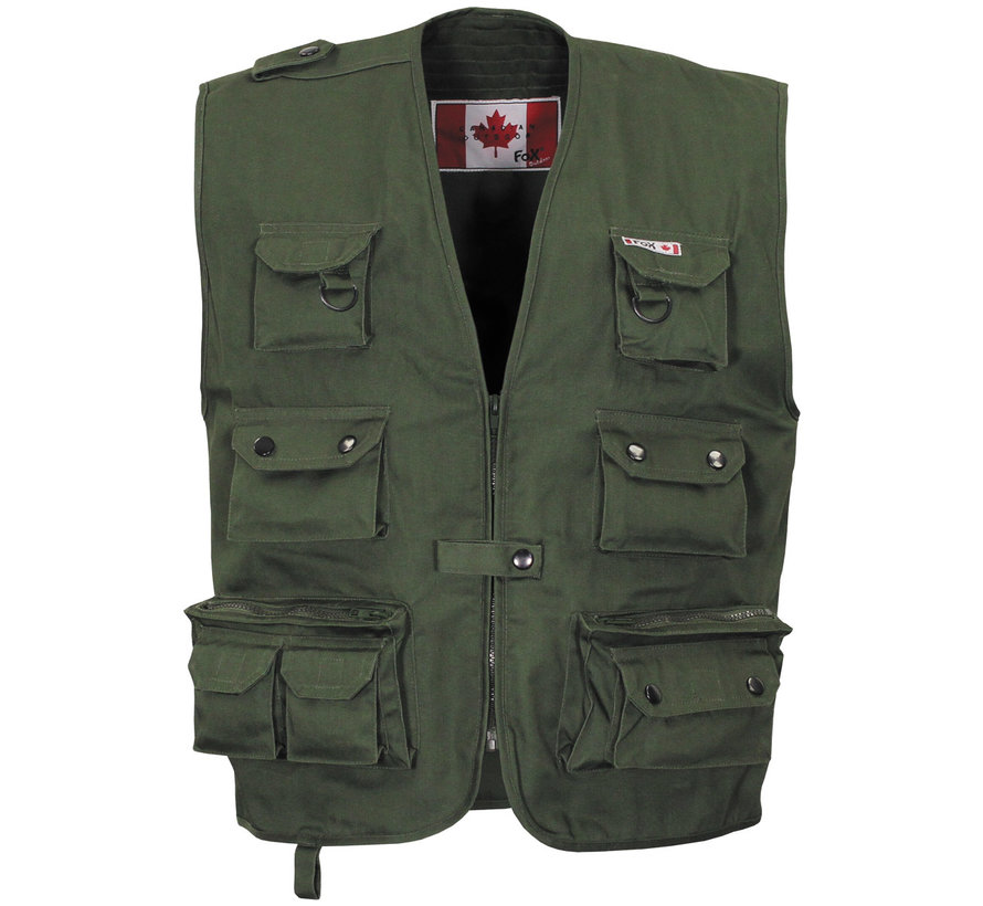 Fox Outdoor - Outdoor vest  -  Olive  -  zware uitvoering