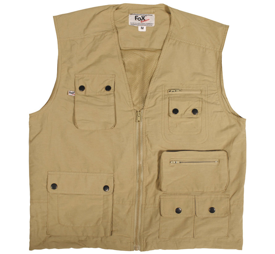 Fox Outdoor - Outdoor vest  -  Kaki  -  Microvezel