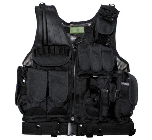 MFH MFH - Vest  -  "USMC"  -  met riem  -  Zwarte