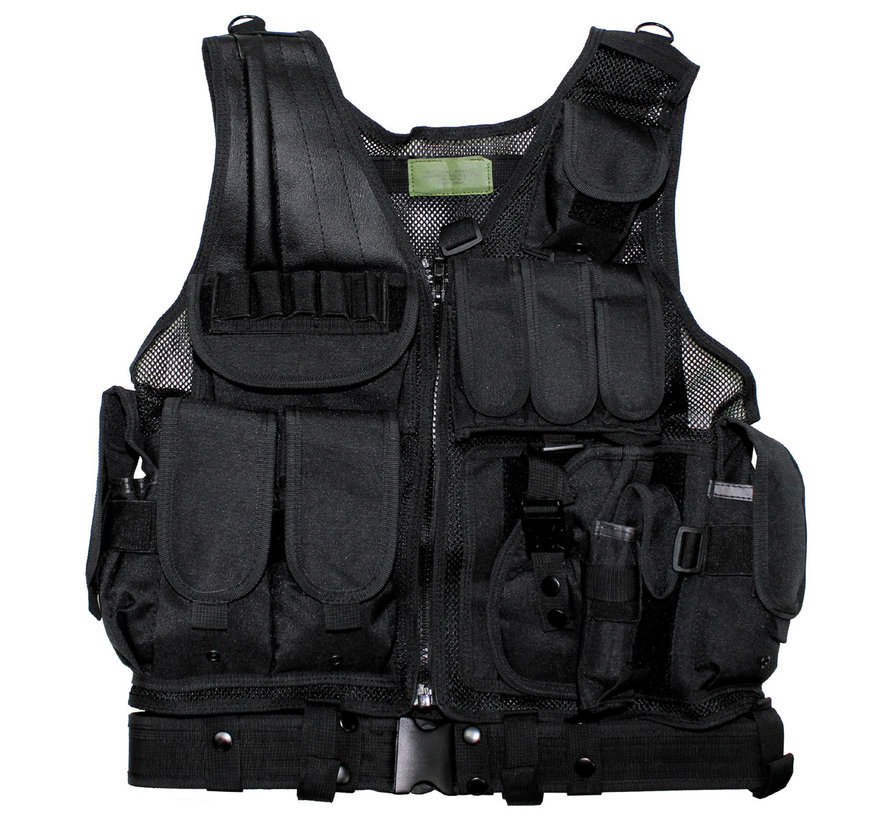 MFH - Vest  -  "USMC"  -  met riem  -  Zwarte