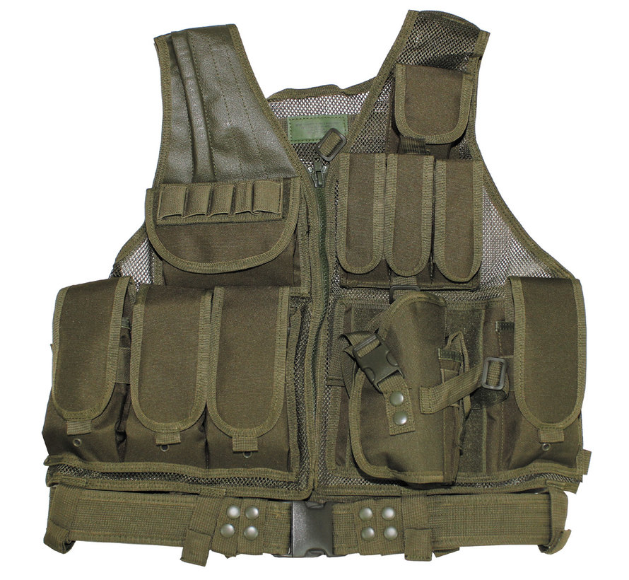 MFH - Vest  -  "USMC"  -  met riem  -  OD groen