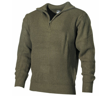 MFH MFH - Pullover -  "Troyer" -  oliv -  mit Reißverschluss