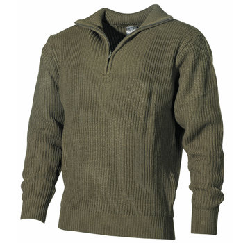 MFH MFH - Trui - "Troyer" - Legergroen - met rits