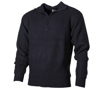 MFH MFH - Trui  -  "Troyer"  -  Blauw  -  met rits