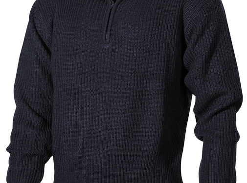 MFH MFH - Pullover - "Troyer" - blau - mit Reißverschluss