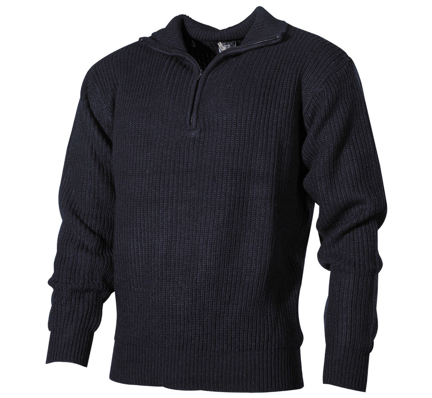 MFH - Trui - "Troyer" - Blauw - met rits