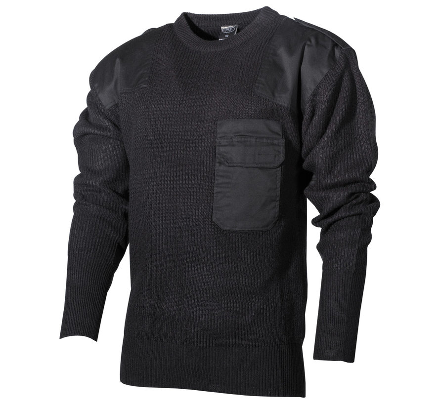 MFH - BW Pullover -  mit Brusttasche -   -  schwarz