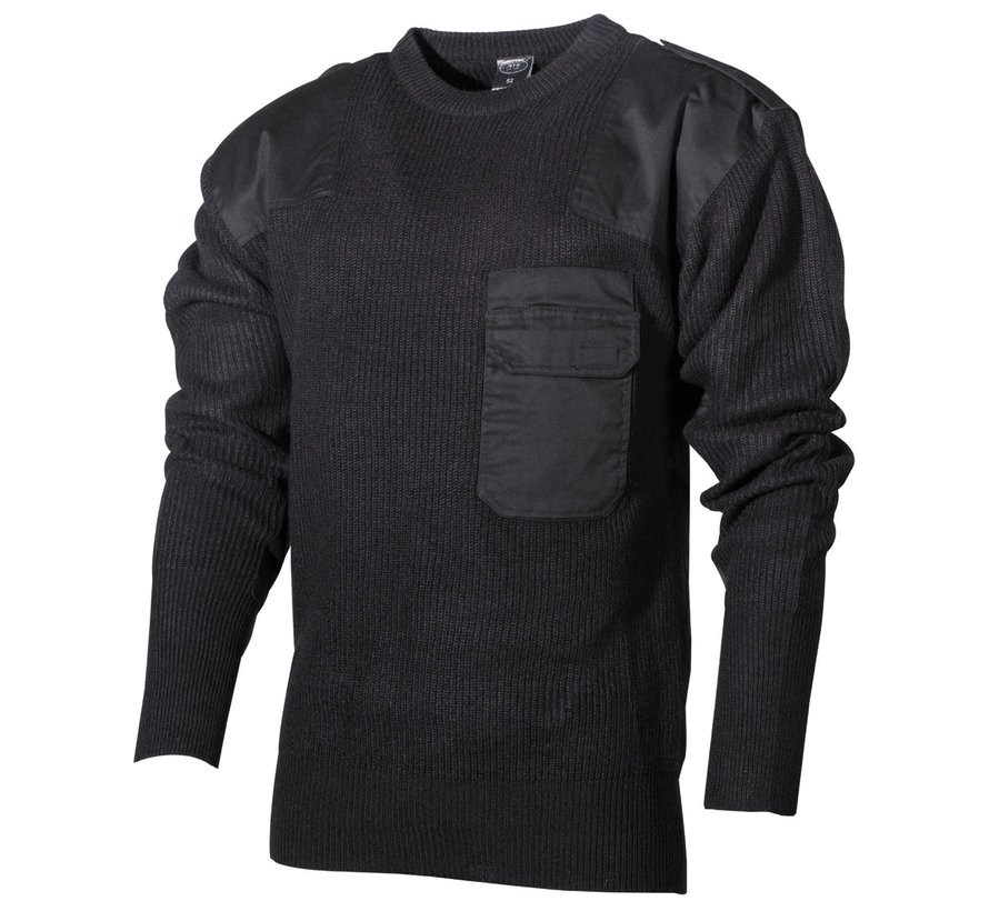 MFH - Pull BW  -  avec poche poitrine  -  Noir  -