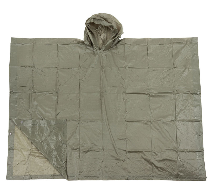 MFH - Poncho  -  Vinyl  -  OD groen  -  ca. 200 x 127 cm  -  0  -  12 mm