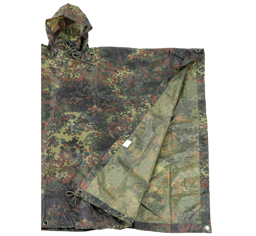 MFH - Poncho -  Rip Stop -  BW camo -  ca. 144 x 223 cm