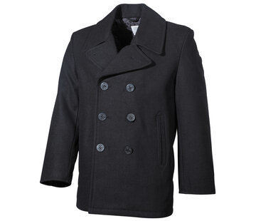 MFH MFH - Manteau de pois des États-Unis  -  Noir  -  avec des boutons noirs