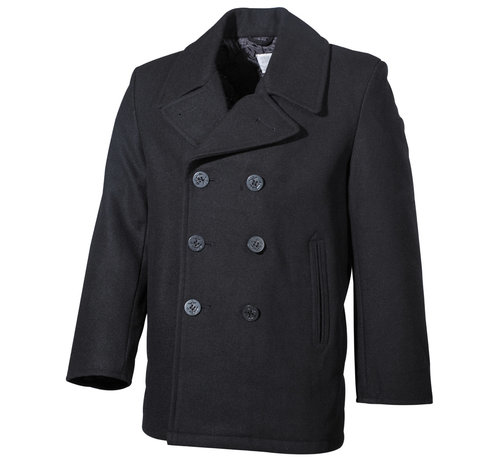 MFH MFH - US Pea Coat -  schwarz -  mit schwarzen Knöpfen