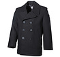 MFH - Amerikaanse Pea Coat  -  Zwarte  -  met zwarte knoppen