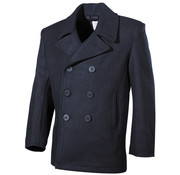 MFH MFH - Amerikaanse Pea Coat  -  Blauwe  -  met blauwe knoppen