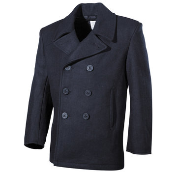 MFH MFH - Amerikaanse Pea Coat  -  Blauwe  -  met blauwe knoppen