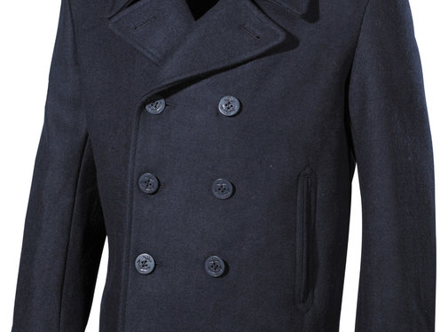 MFH MFH - Amerikaanse Pea Coat - Blauw - met blauwe knopen