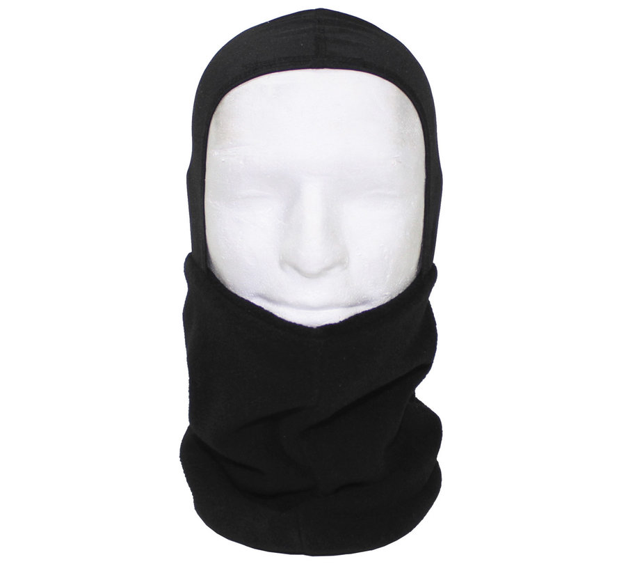 MFH - Écharpe tube -  polaire -  noir -  avec couvre-chef