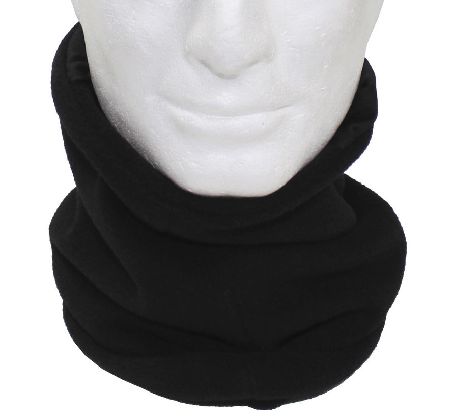MFH - Écharpe tube -  polaire -  noir -  avec couvre-chef