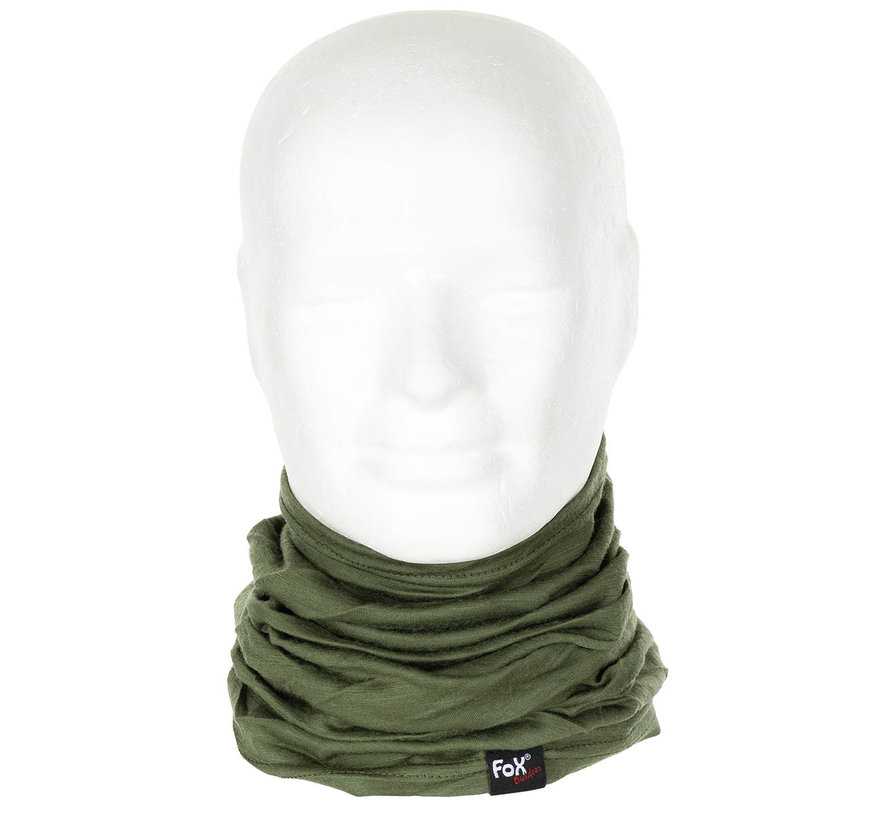 Fox Outdoor - Écharpe tube - "Merino Lite" - vert